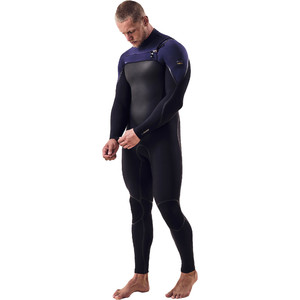 2024 O'Neill Mens Psycho Tech 4/3mm+ Chest Zip Wetsuit 5505 - Black / Navy